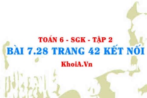Bài 7.28 trang 42 Toán 6 Tập 2 Kết nối tri thức